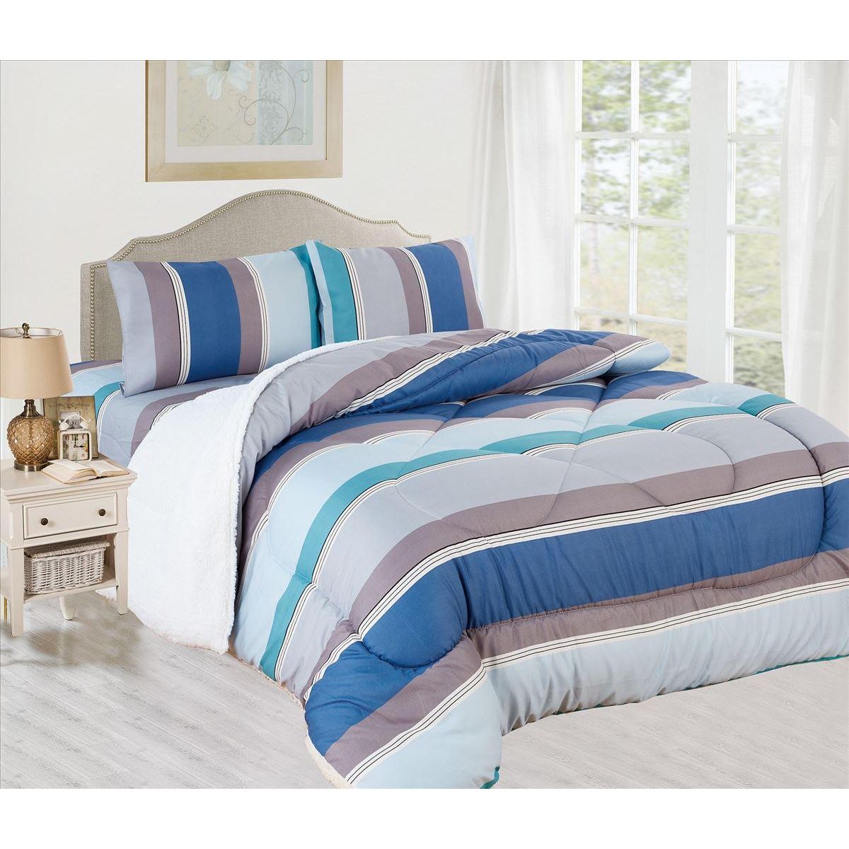 CASATEX - EDREDÓN CASATEX ALGODÓN CON SHERPA 1.5 PLZ