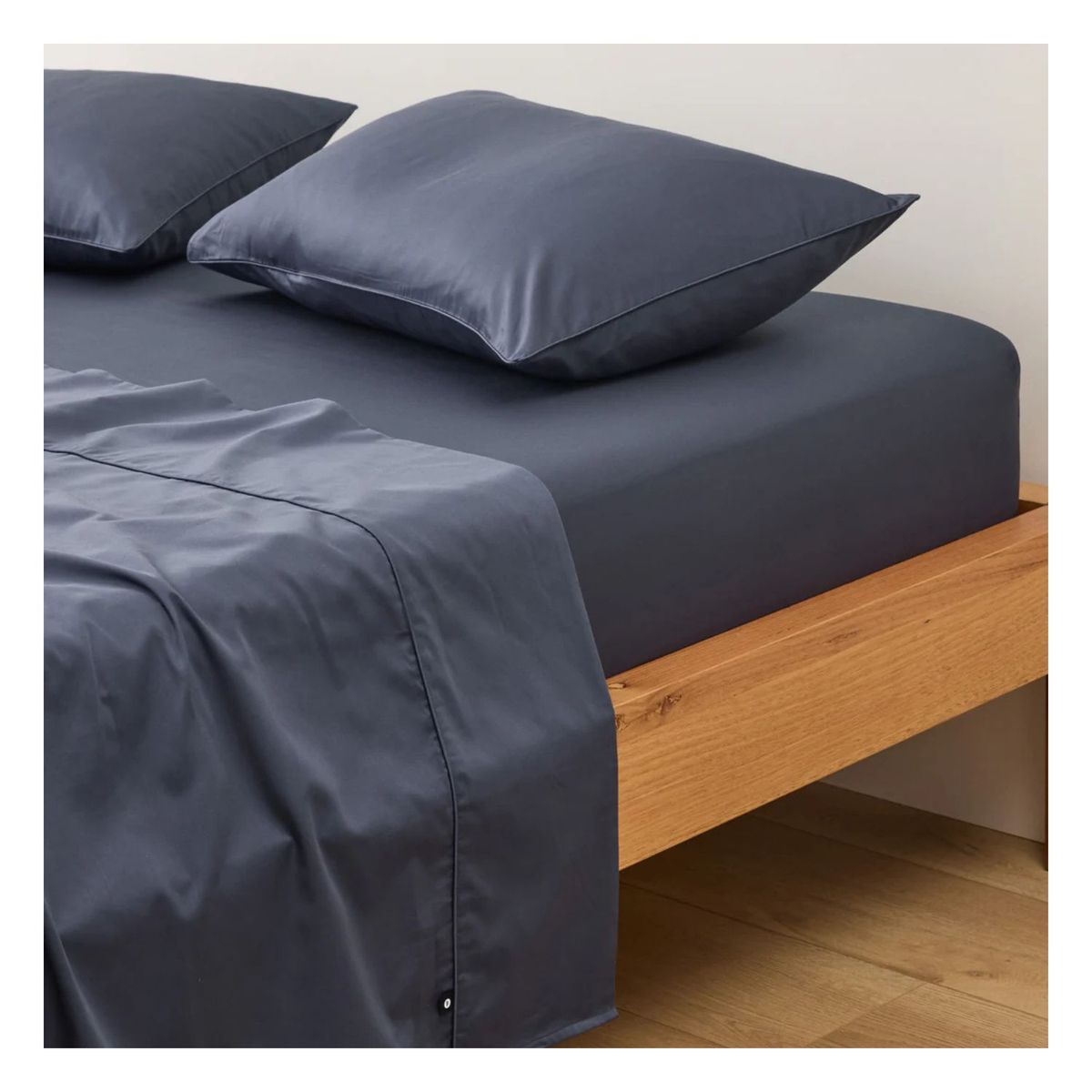 GENERICO - Sábanas 100 % algodón bramante azul marino 200 hilos Lima Tienda