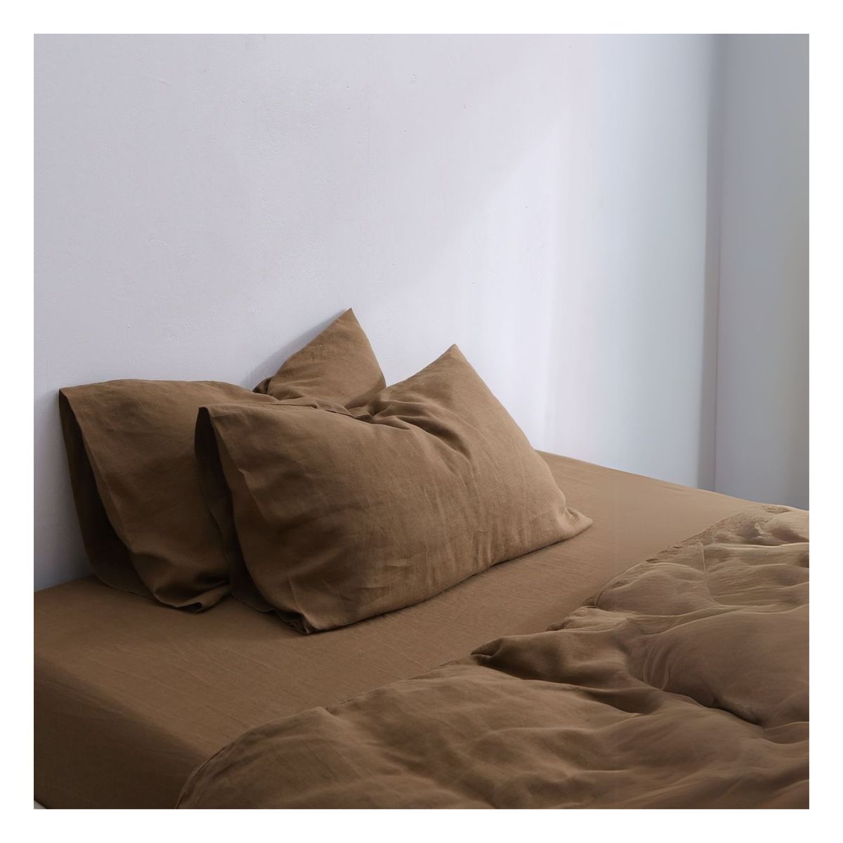 GENERICO - Sábanas 100 % algodón bramante avellana 200 hilos Lima Tienda