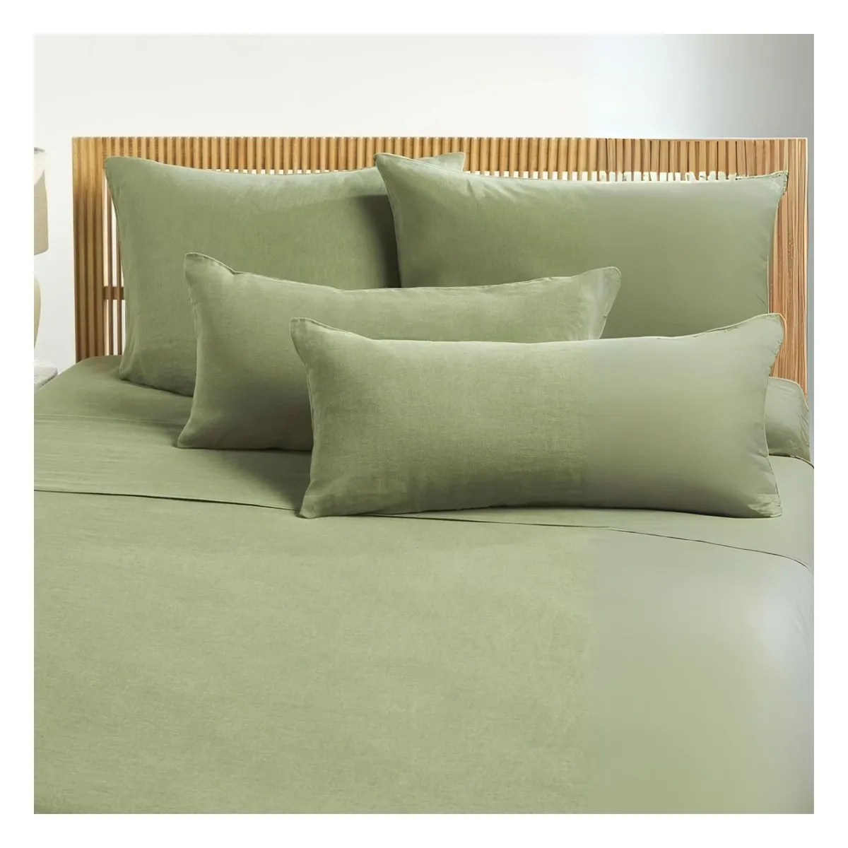 GENERICO - Sábanas 100 % algodón bramante verde sidra 200 hilos Lima Tienda