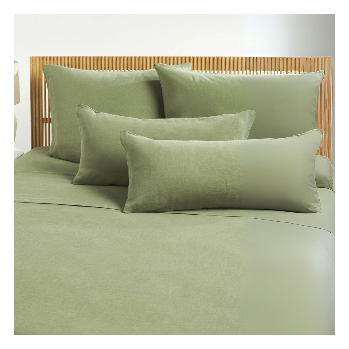 GENERICO - Sábanas 100 % algodón bramante verde sidra 200 hilos Lima Tienda