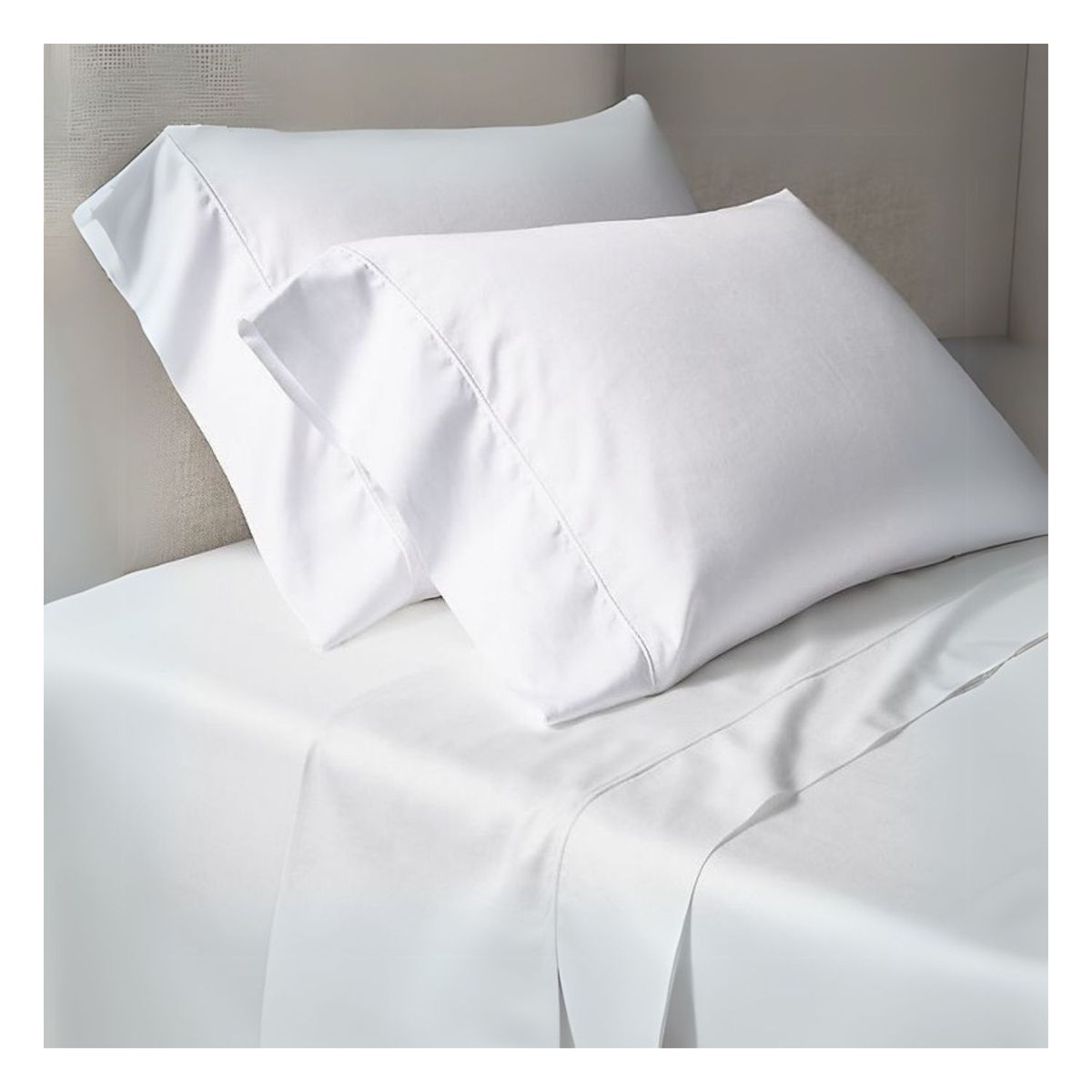 GENERICO - Sábanas 100 % algodón pima blanco 400 hilos Lima Tienda