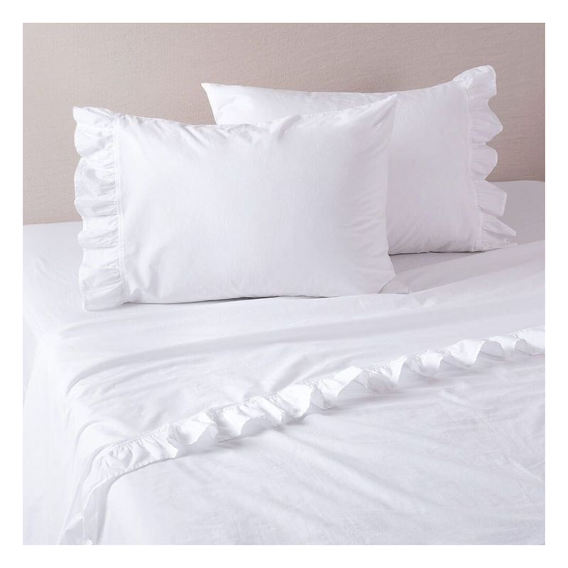 GENERICO - Sábanas booms 100 % algodón bramante blanco 200 hilos Lima Tienda