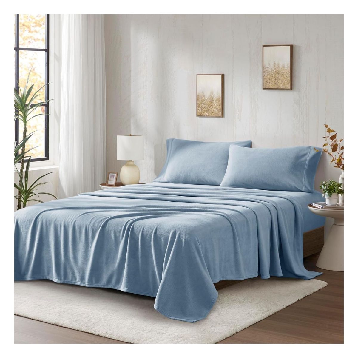 GENERICO - Sábanas polar celeste Lima Tienda