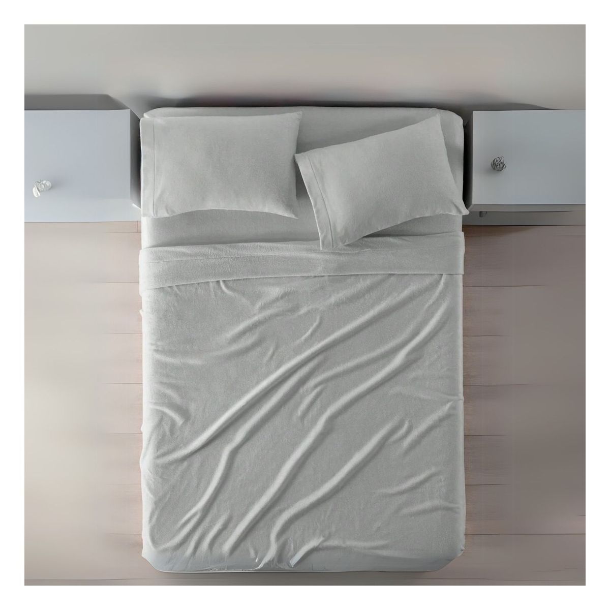 GENERICO - Sábanas polar premium gris Lima Tienda