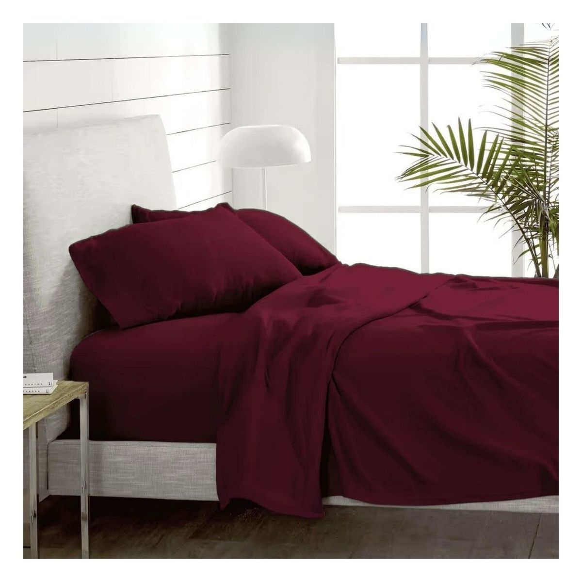 GENERICO - Sábanas polar premium guinda Lima Tienda