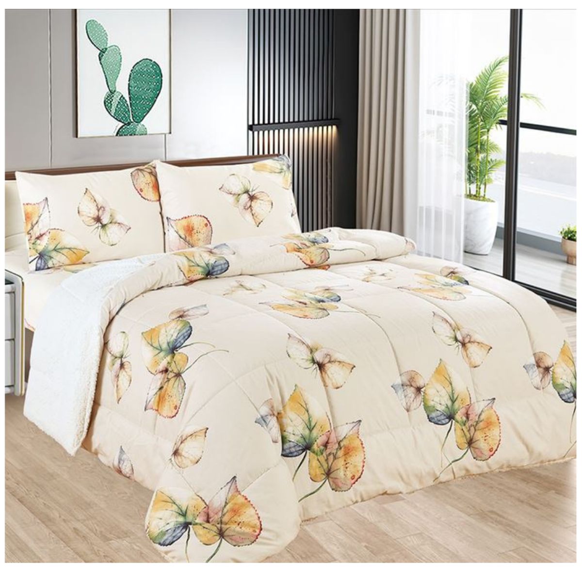 CASATEX - EDREDÓN CASATEX ALGODÓN CON SHERPA 1.5 PLZ