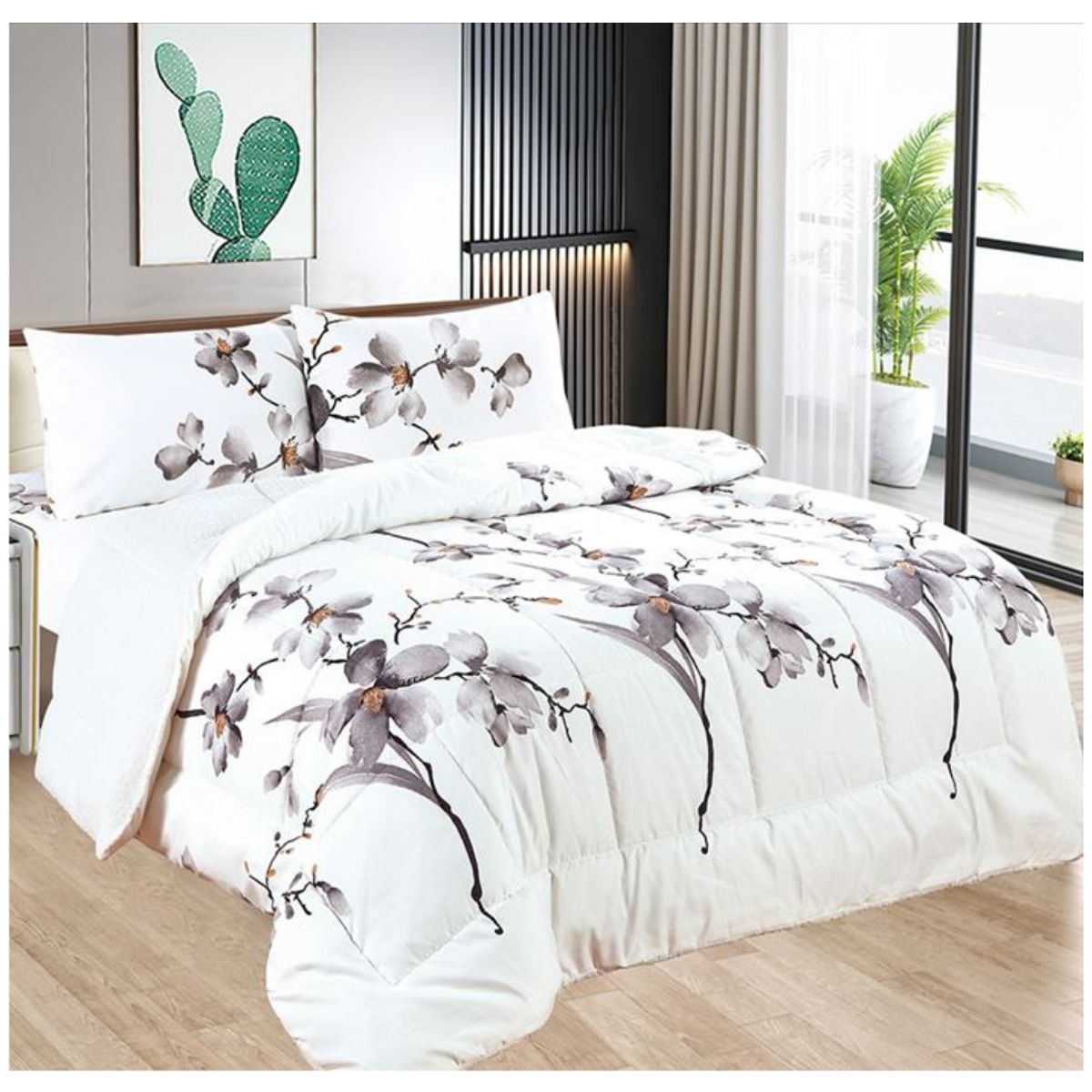 CASATEX - EDREDÓN CASATEX ALGODÓN CON SHERPA 1.5 PLZ