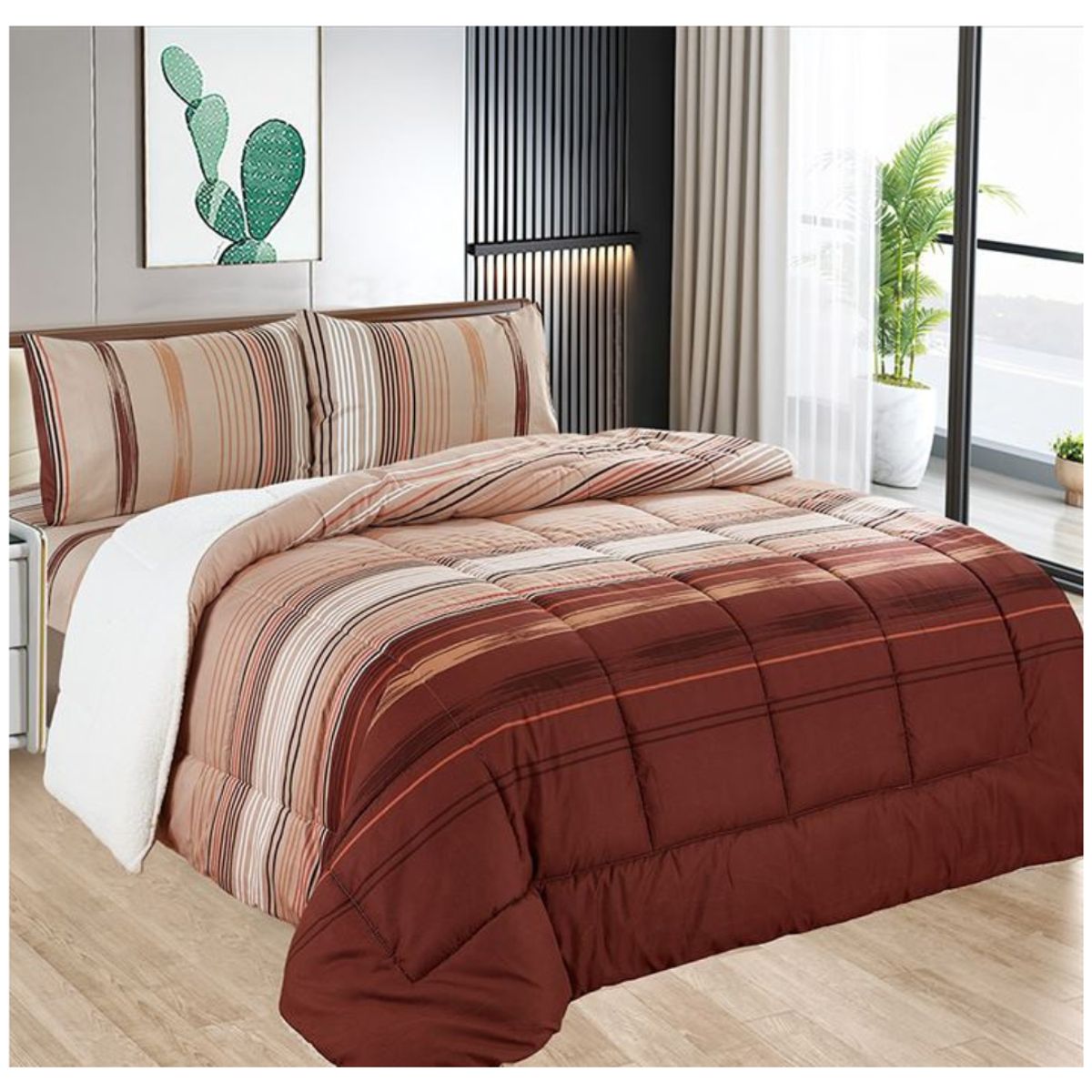 CASATEX - EDREDÓN CASATEX ALGODÓN CON SHERPA 1.5 PLZ