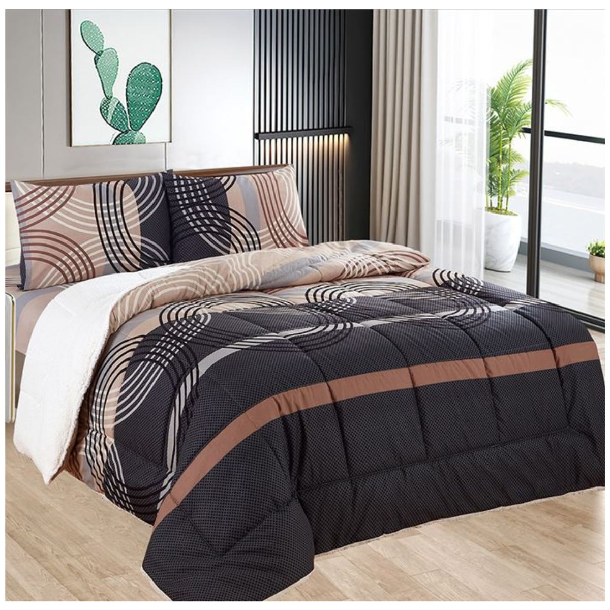 CASATEX - EDREDÓN CASATEX ALGODÓN CON SHERPA 1.5 PLZ