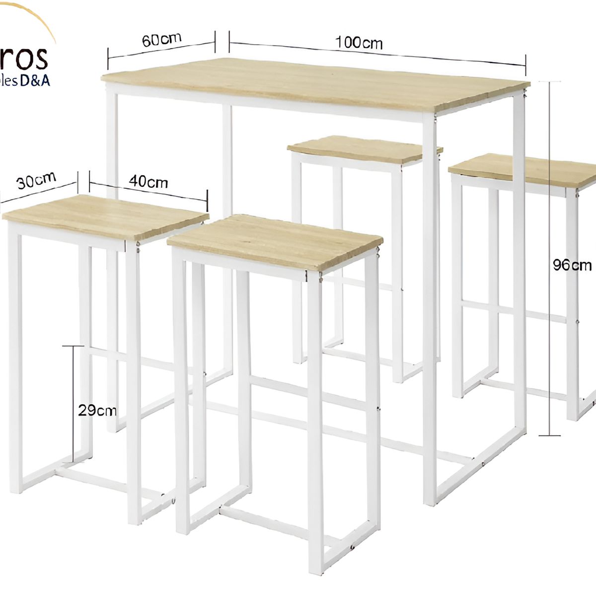 GENERICO - Mesa Bar + 4 sillas modelo NIEV