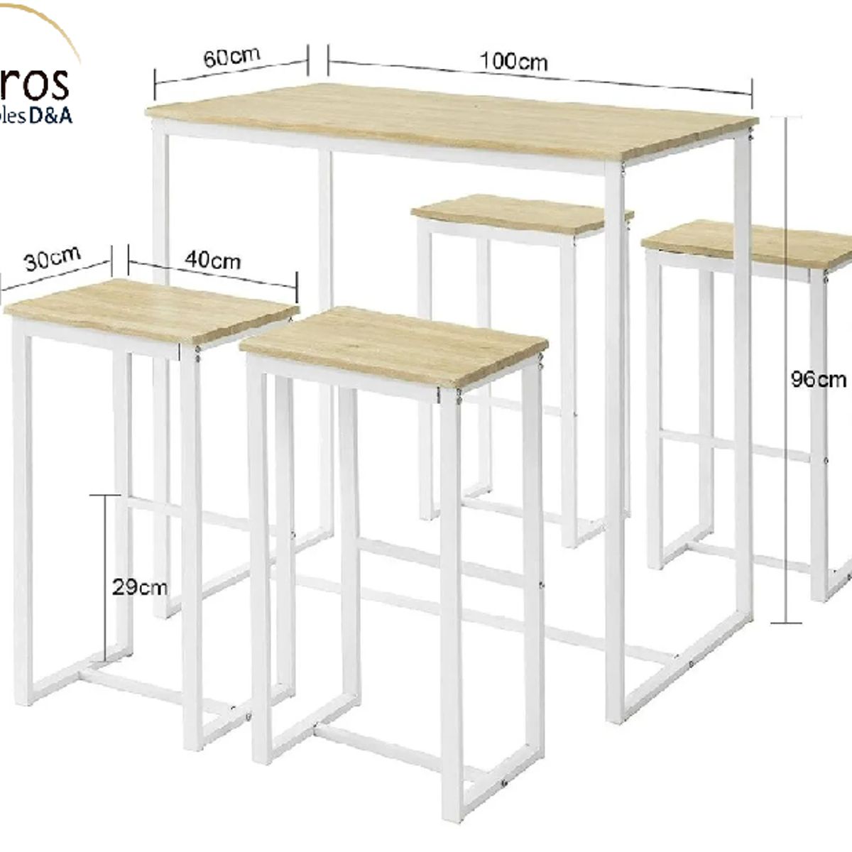 GENERICO - Mesa Bar + 4 sillas modelo NIEV