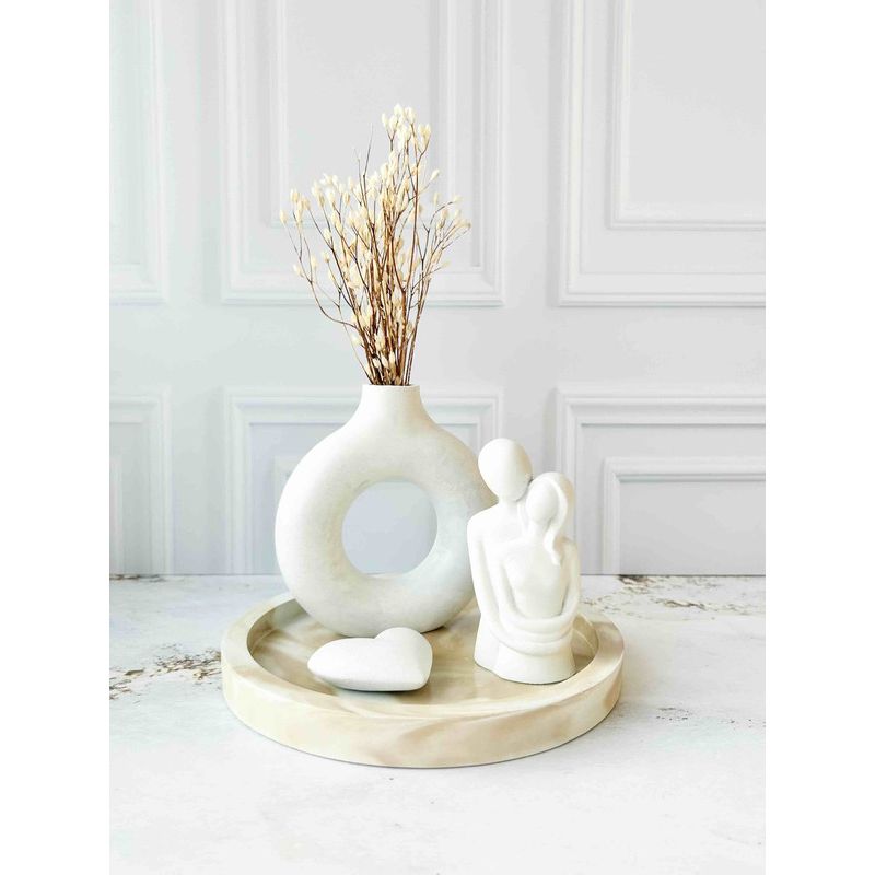 CONKRETE - Set Decorativo de adornos Pareja Mod 1 + Flores preservadas