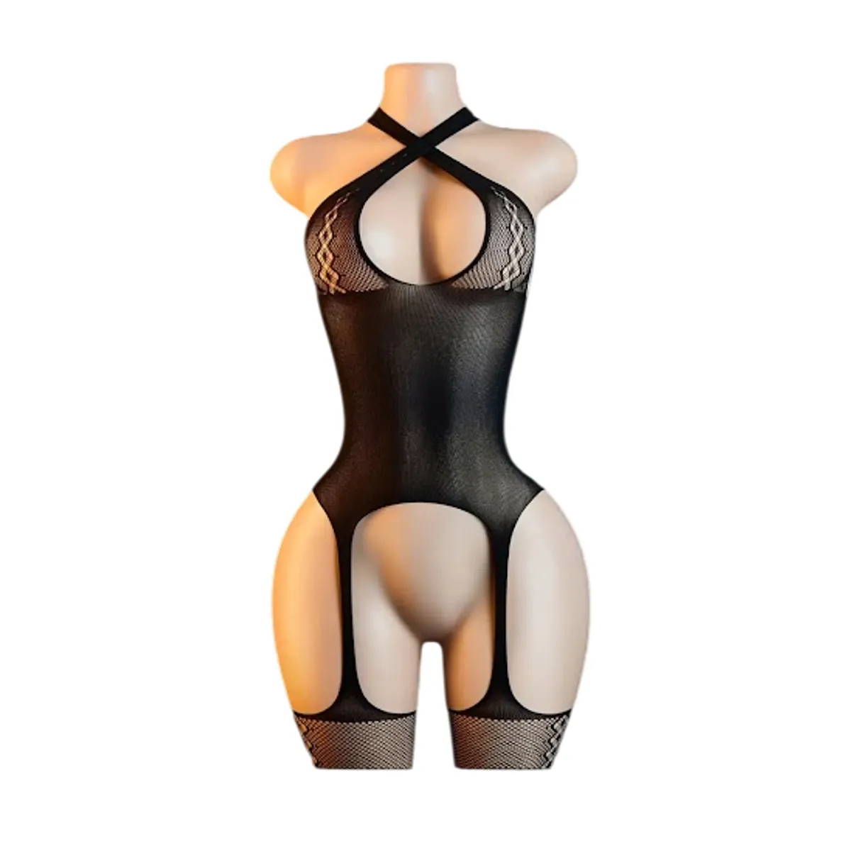 GENERICO - LENCERIA MALLA  CORPORAL CATSUIT