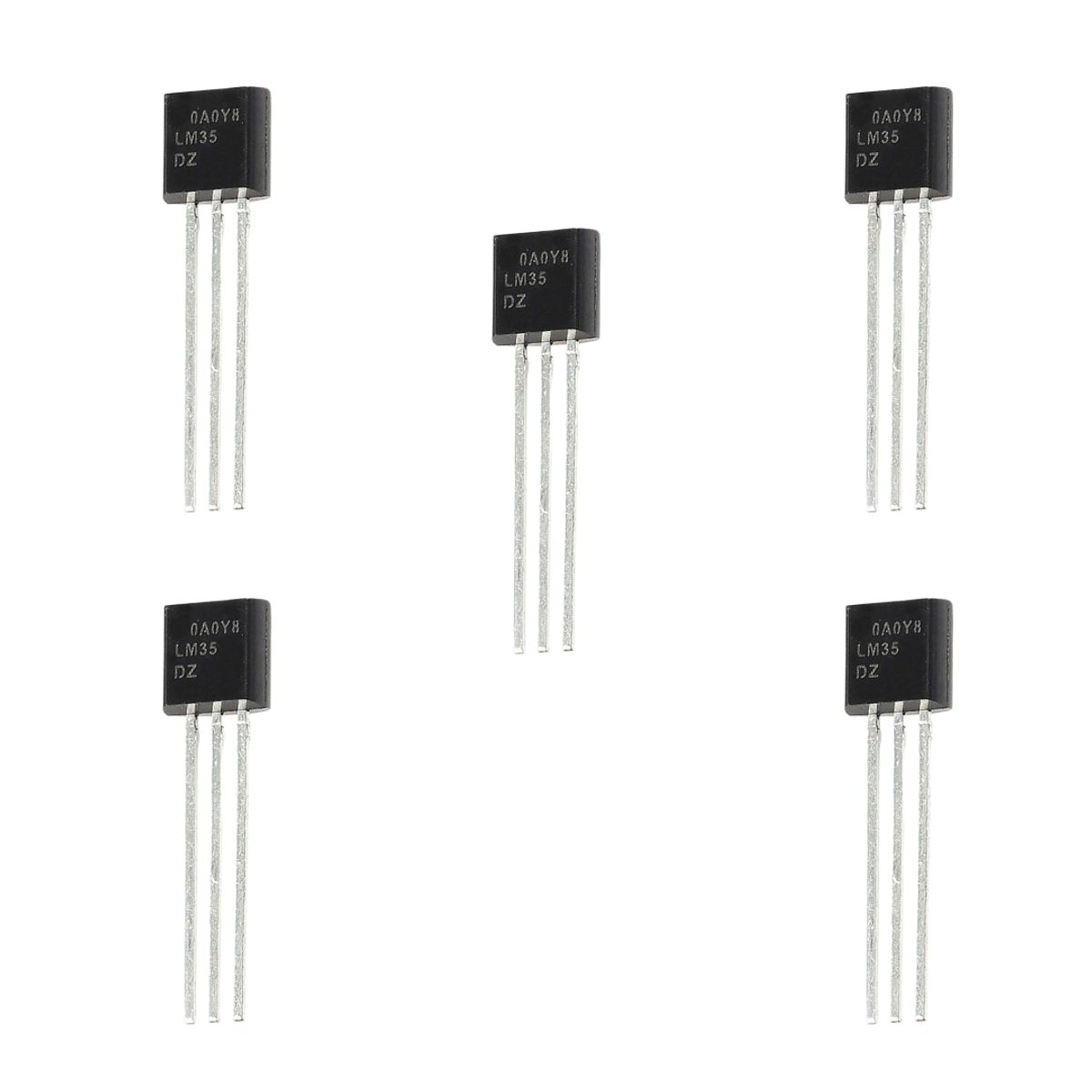 GENERICO - Sensor Temperatura LM35 TO-92 Precisa en °C Paquete de 5 Unidades