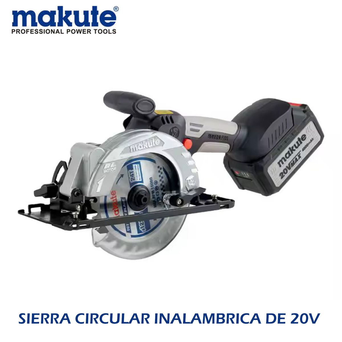 MAKUTE - SIERRA CIRCULAR INALAMBRICA DE 20 V