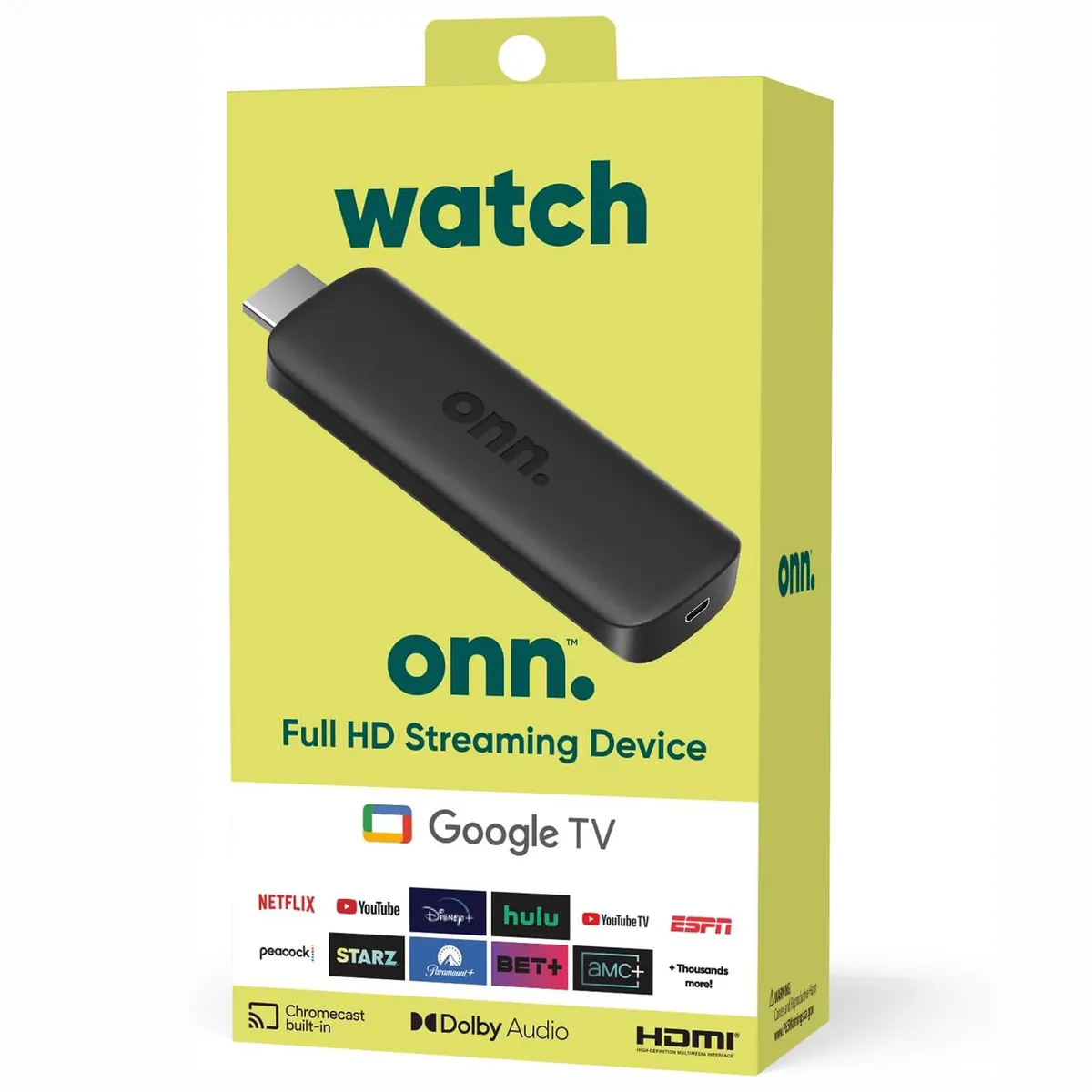 ONN - ONN Google TV full HD Streaming 15Gb RAM y 8Gb Memoria