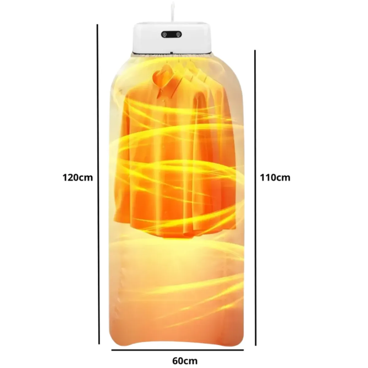 GENERICO - Secador De Ropa Portátil Eléctrica Plegable 10Kg