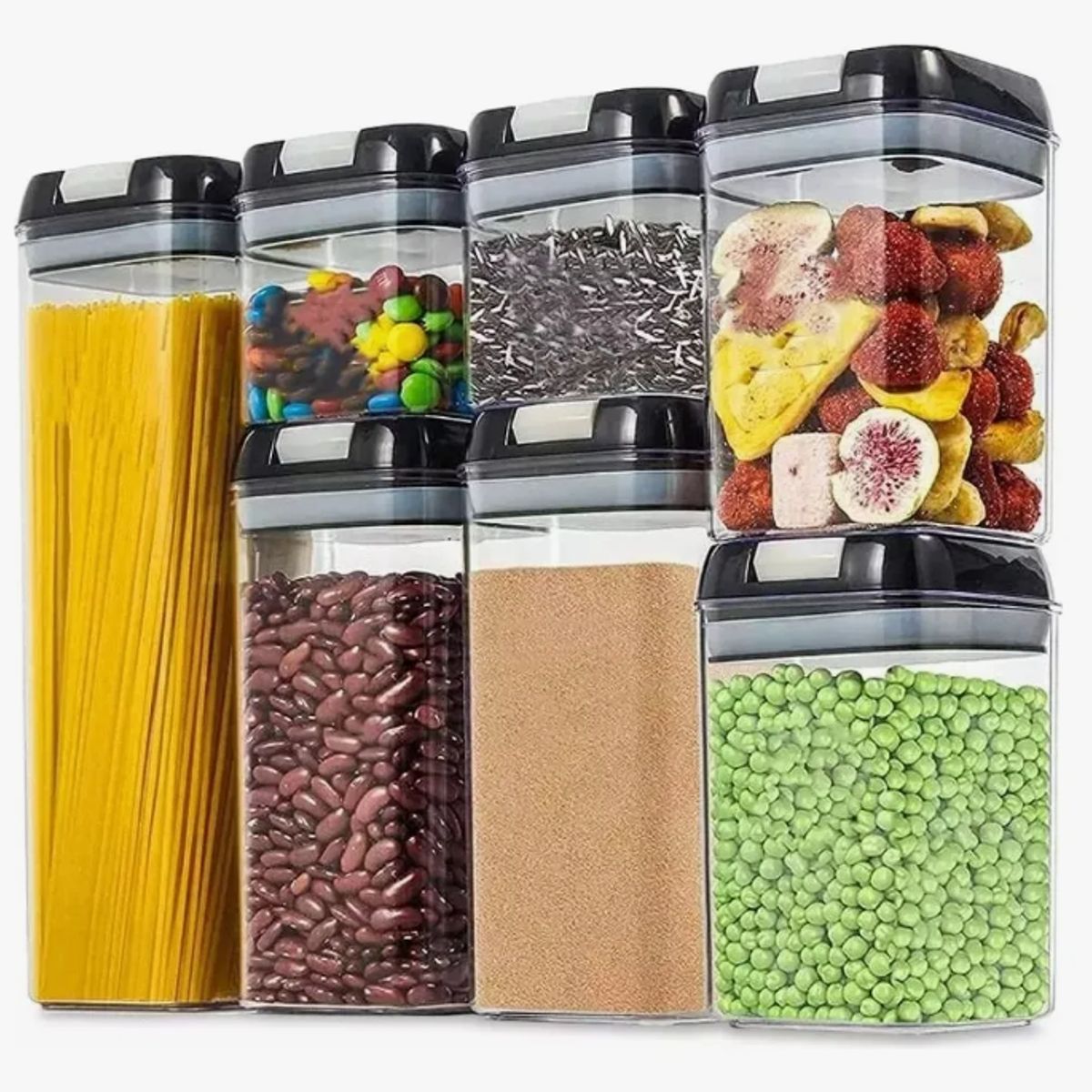 GENERICO - Set de 7 Frascos Envases Herméticos