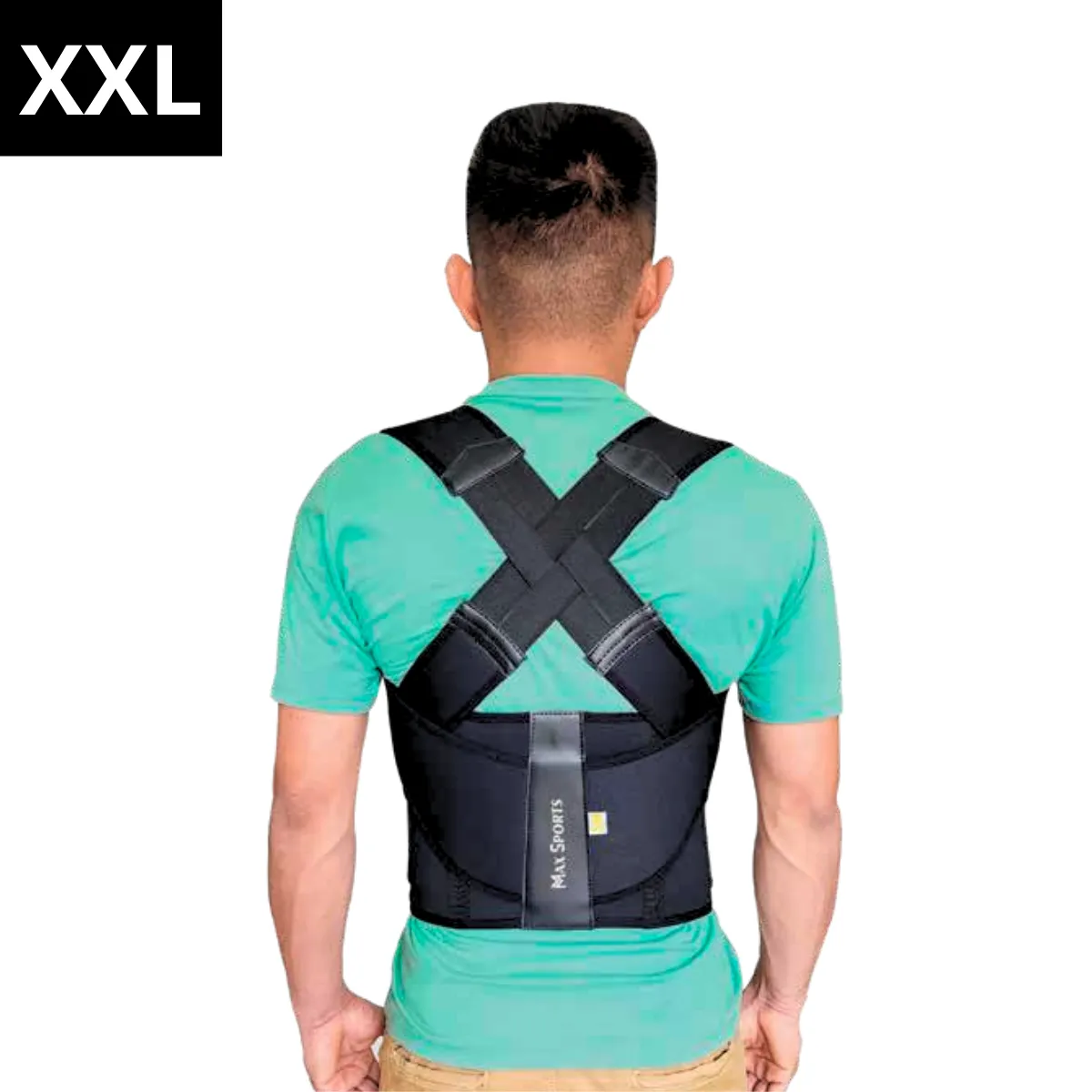 GENERICO - Corrector de Postura Porter Negro XXL - MAXSPORTS