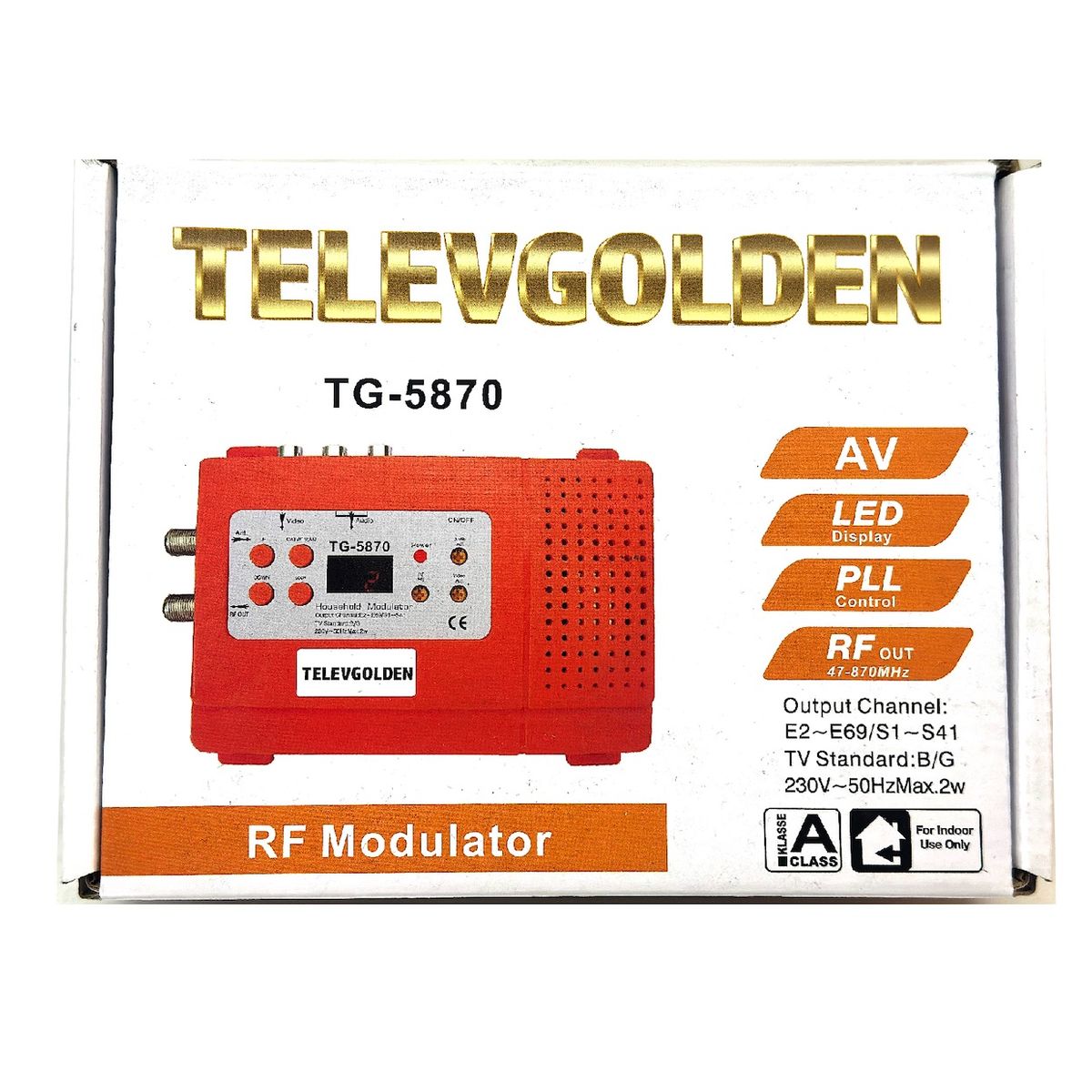 GOLDEN - MODULADOR RF ANALÓGICO CATV - SOLO VIDEO - NO AUDIO