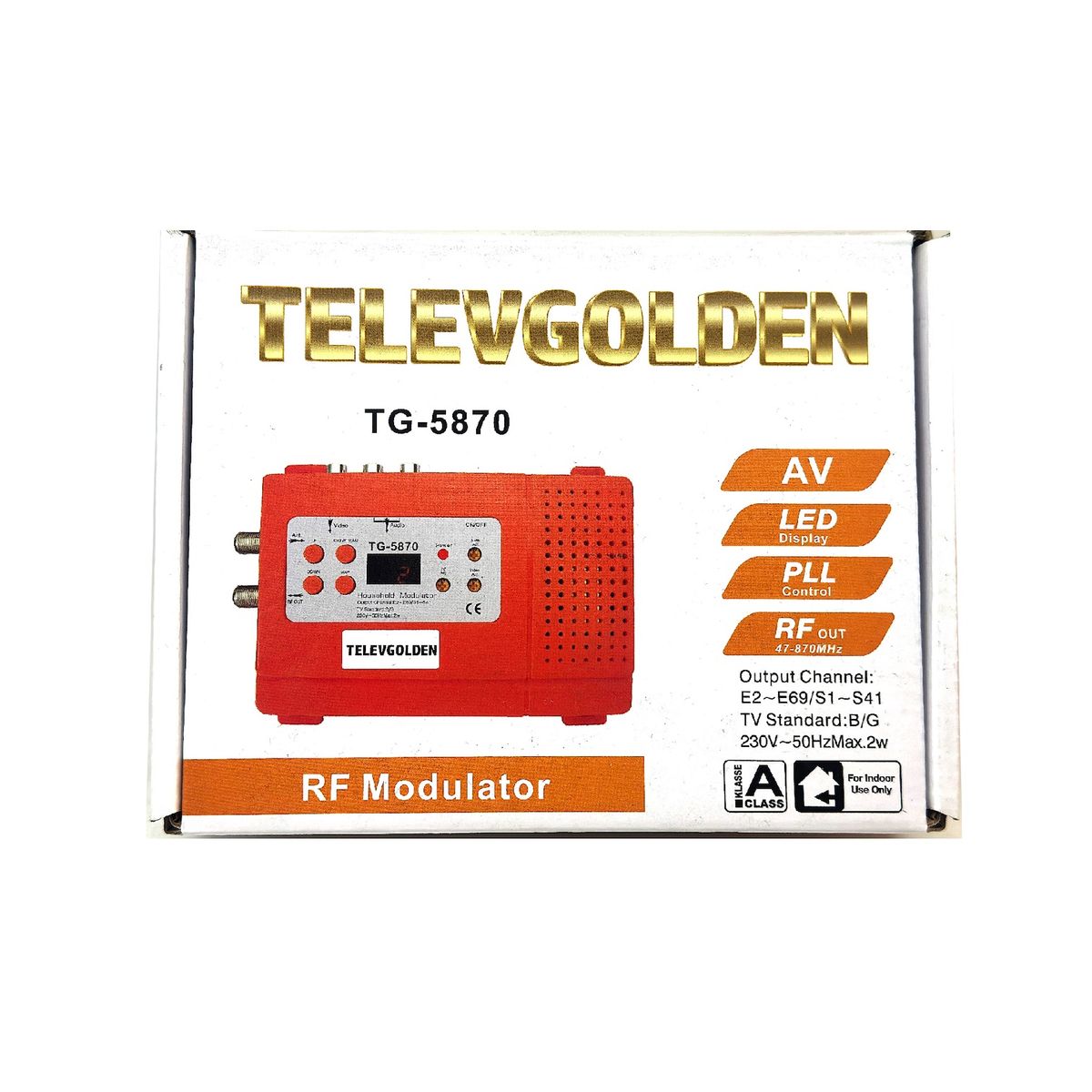 GOLDEN - MODULADOR RF ANALÓGICO CATV - SOLO VIDEO - NO AUDIO