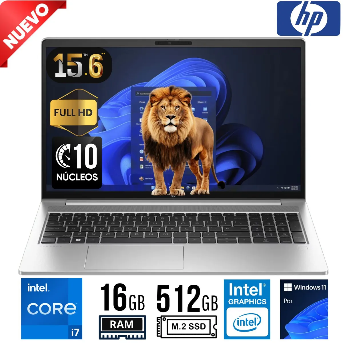 HP - Laptop HP ProBook 450 G10 Intel i7-1355U Ram 16GB SSD 512GB 15,6" LED FHD  WIN 11 PRO