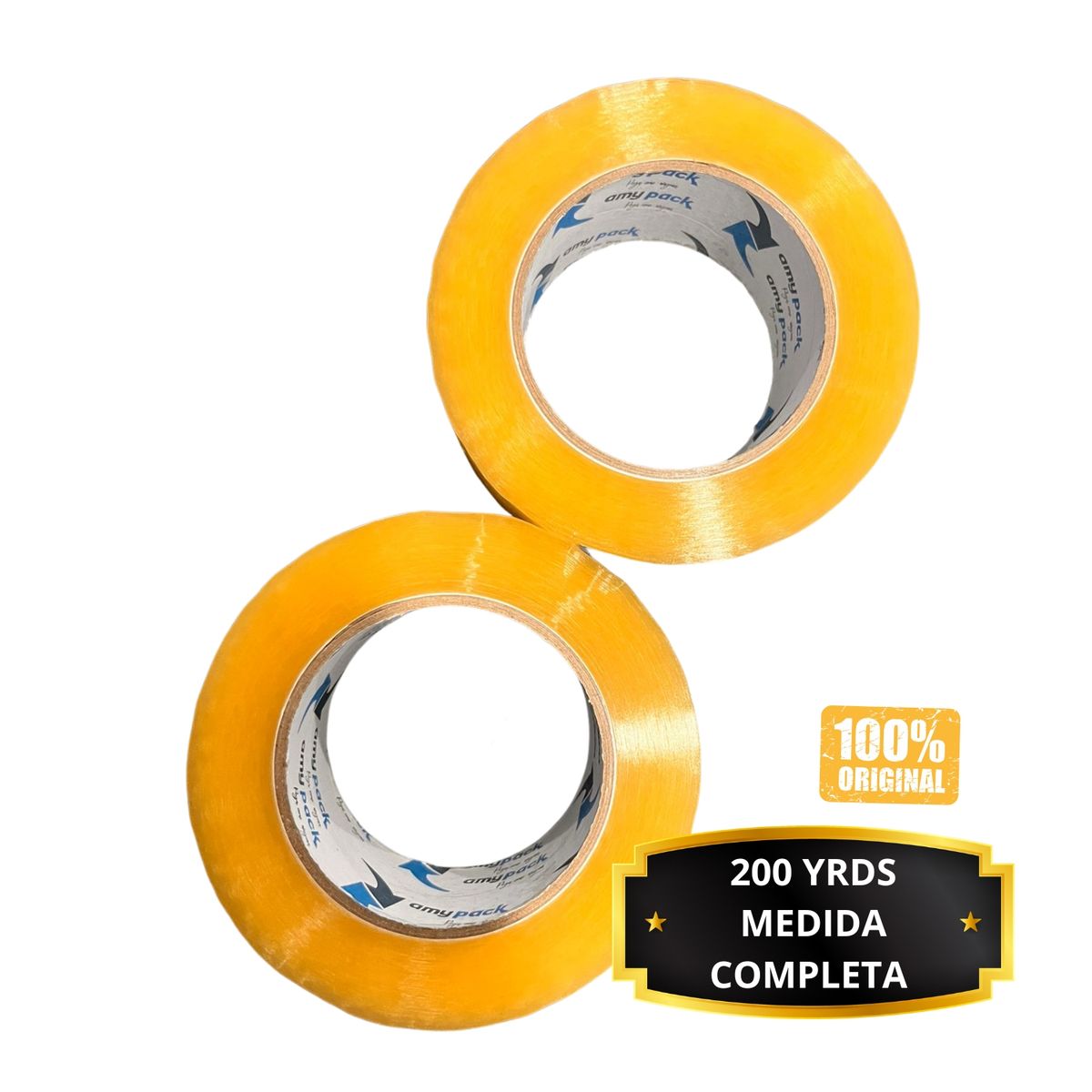 GENERICO - Cinta de Embalaje PACK 12 de 200 Yardas Medida Completa