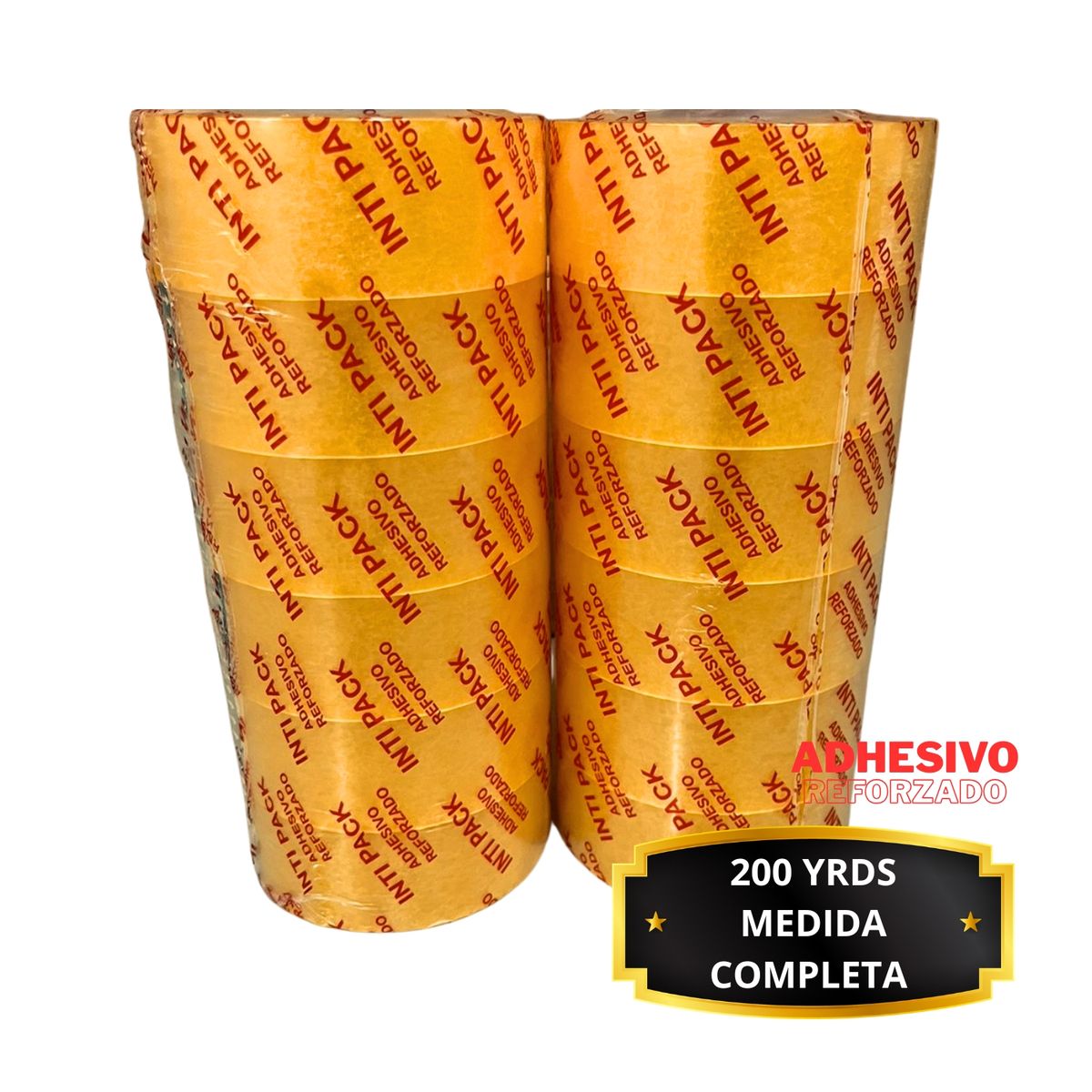 GENERICO - Cinta Embalaje Industrial Reforzada PACK 12  de 200 YRDS C.P