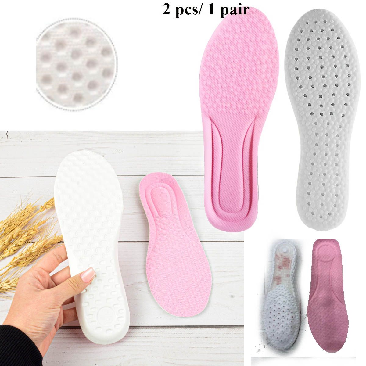 GENERICO - plantillas 4d transpirables accesorios para el cuidado de los pies