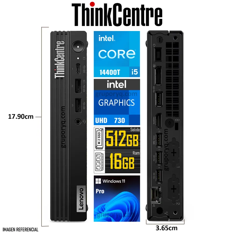 LENOVO - PC Escritorio LENOVO THINKCENTRE M70Q GEN5 Intel Core i5-14400T 16GB 512GB