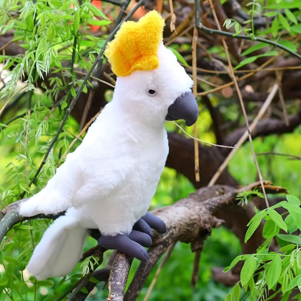 VATYERTY - peluche de imitación de loro guacamayo y cacatúa Blanco