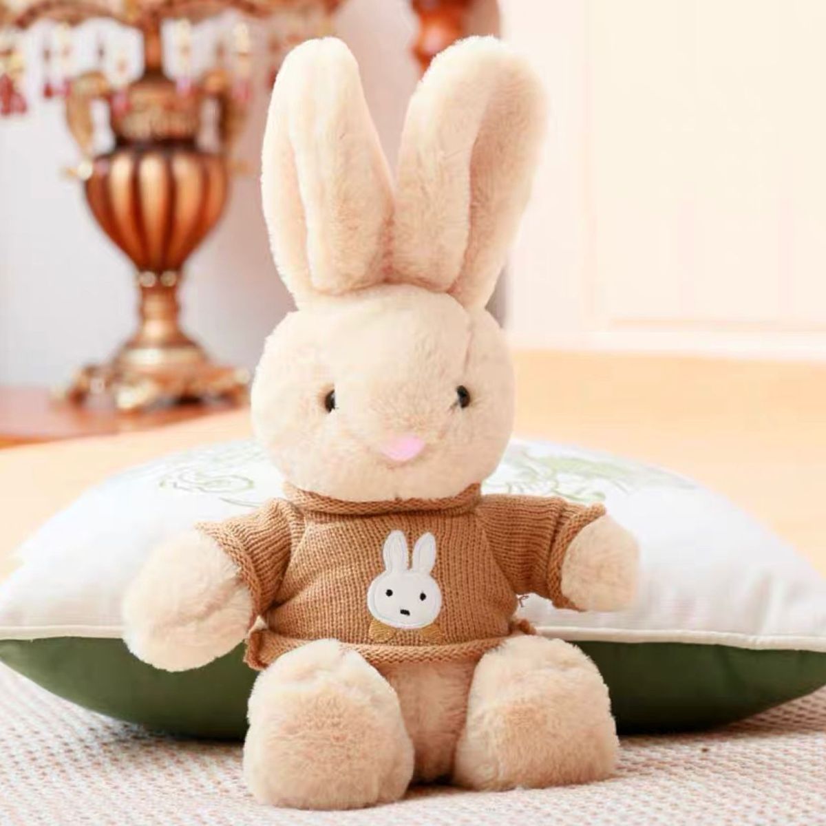VATYERTY - Conejo de peluche con suéter de 30 cm Café
