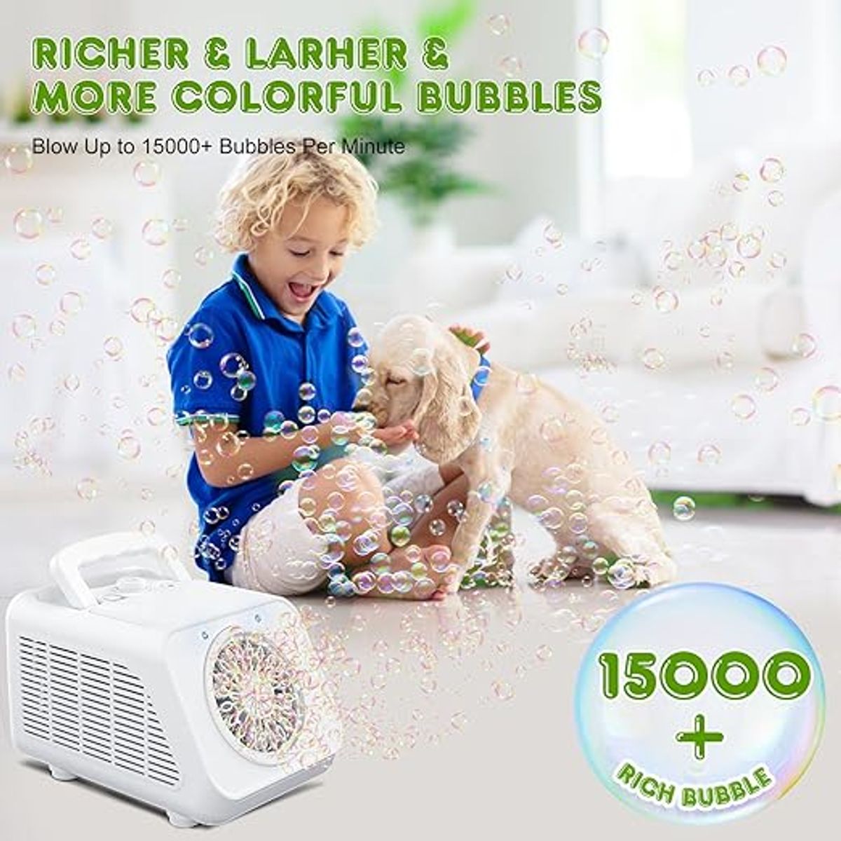 VATYERTY - Soplador automático portátil Ultimate Bubble Maker Verde