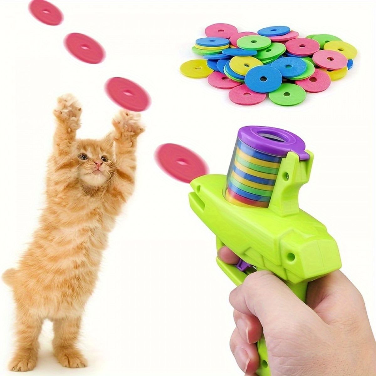 VATYERTY - Juguete interactivo duradero sin pilas para gatos Morado