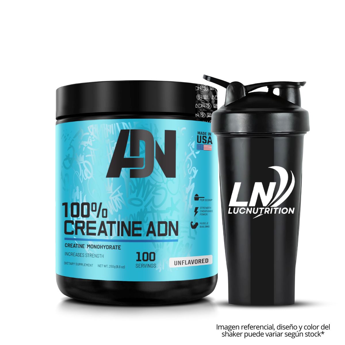 ADN - Creatina ADN 250 g + Shaker