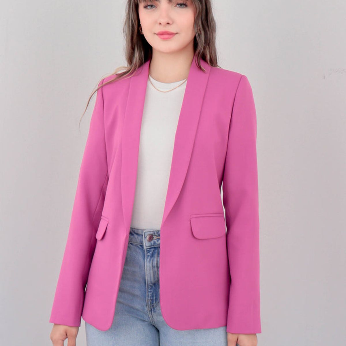 GENERICO - BLAZER ELEGANTE FUCSIA PARA MUJER