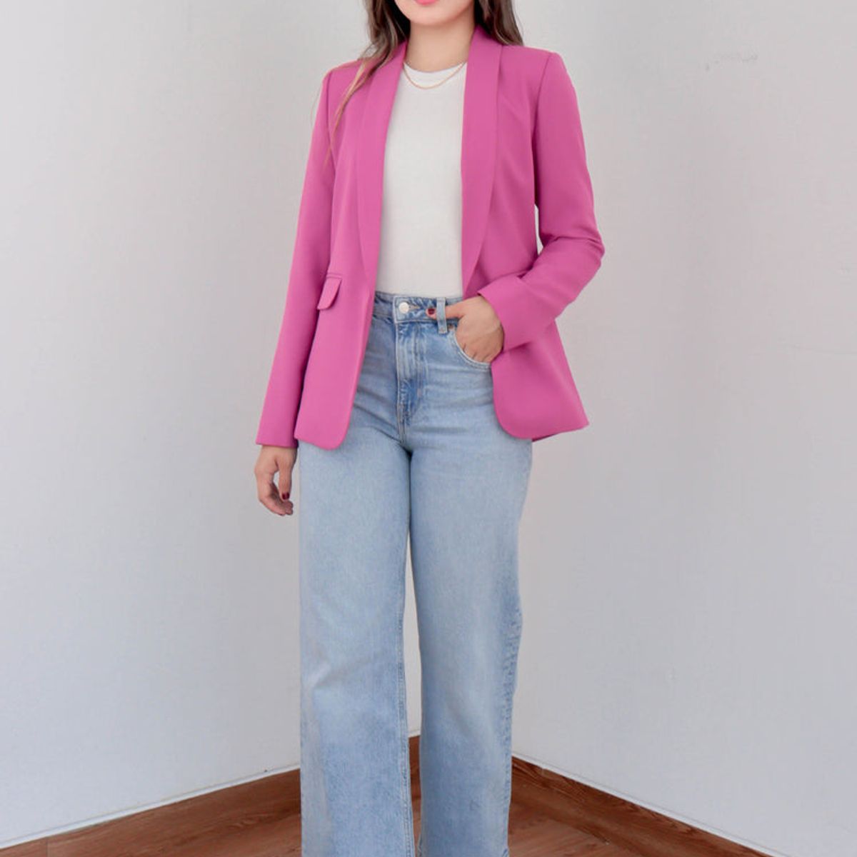 GENERICO - BLAZER ELEGANTE FUCSIA PARA MUJER