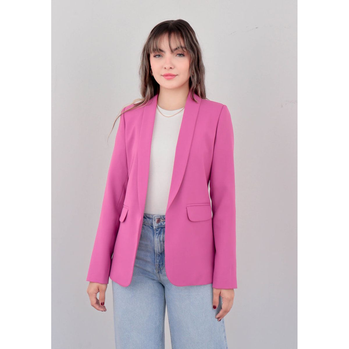 GENERICO - BLAZER ELEGANTE FUCSIA PARA MUJER