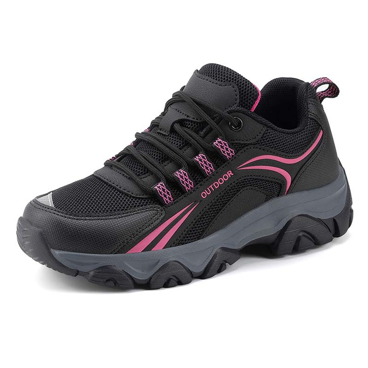 SHANDIAN - Zapatillas de mujer trekking para Rojo