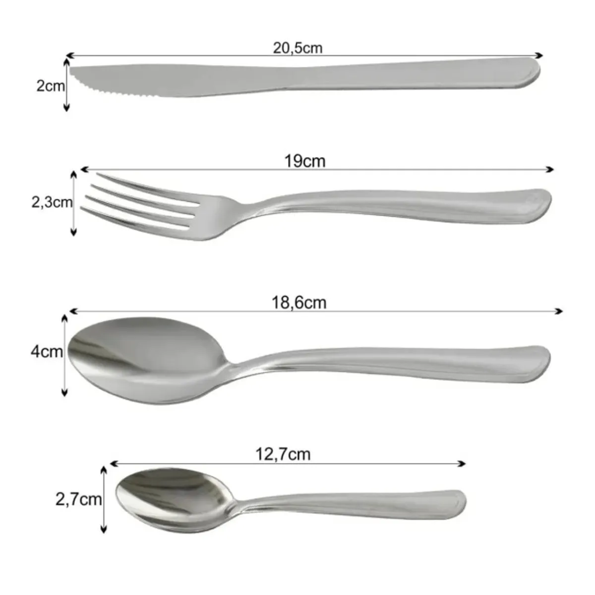 TRAMONTINA - Cubiertos de Acero Inoxidable  24 pzas  TRAMONTINA