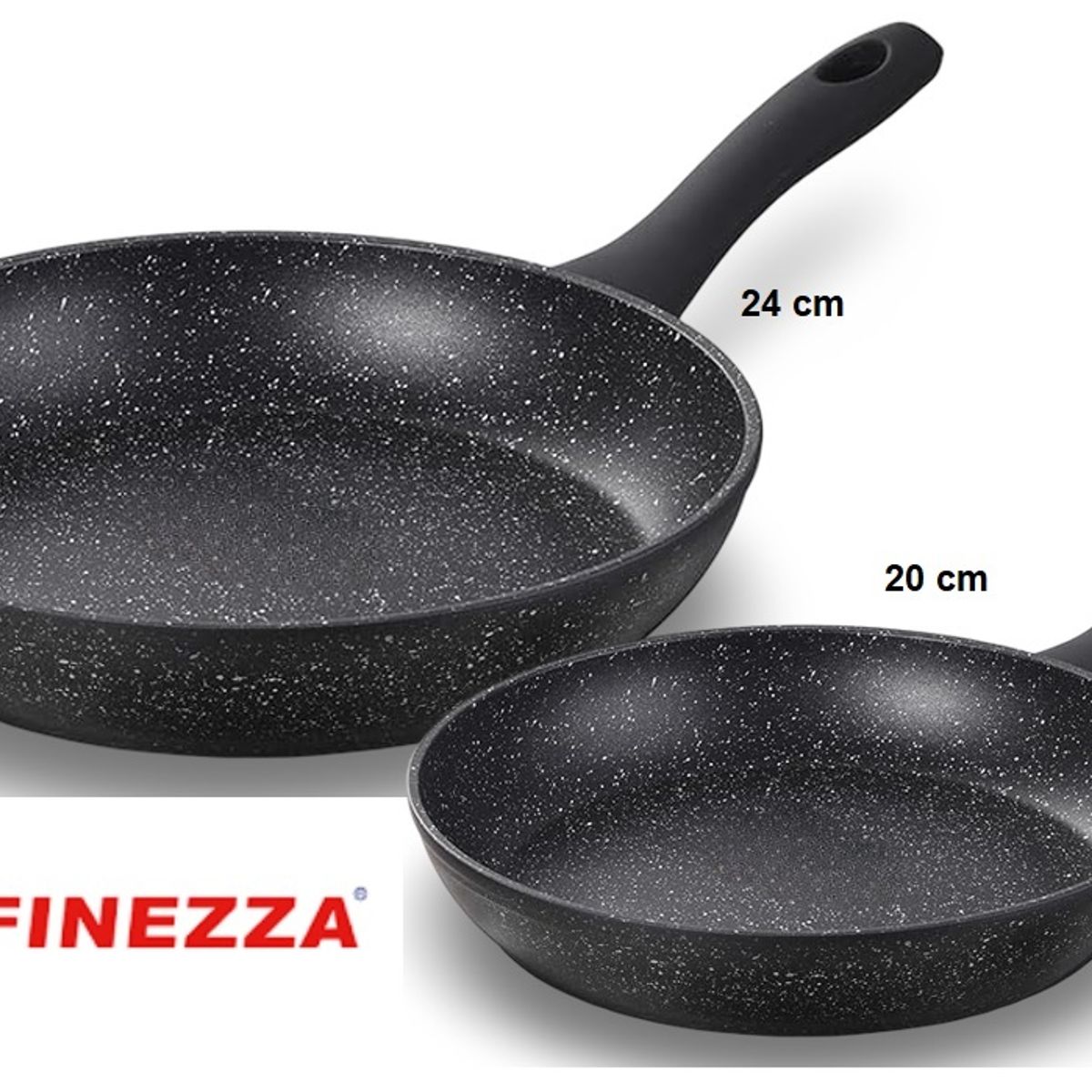 FINEZZA - Sarten 20 cm y 24 cm Granito FINEZZA
