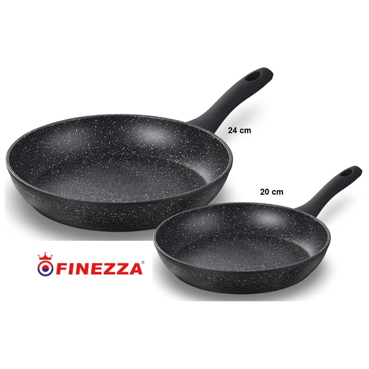 FINEZZA - Sarten 20 cm y 24 cm Granito FINEZZA