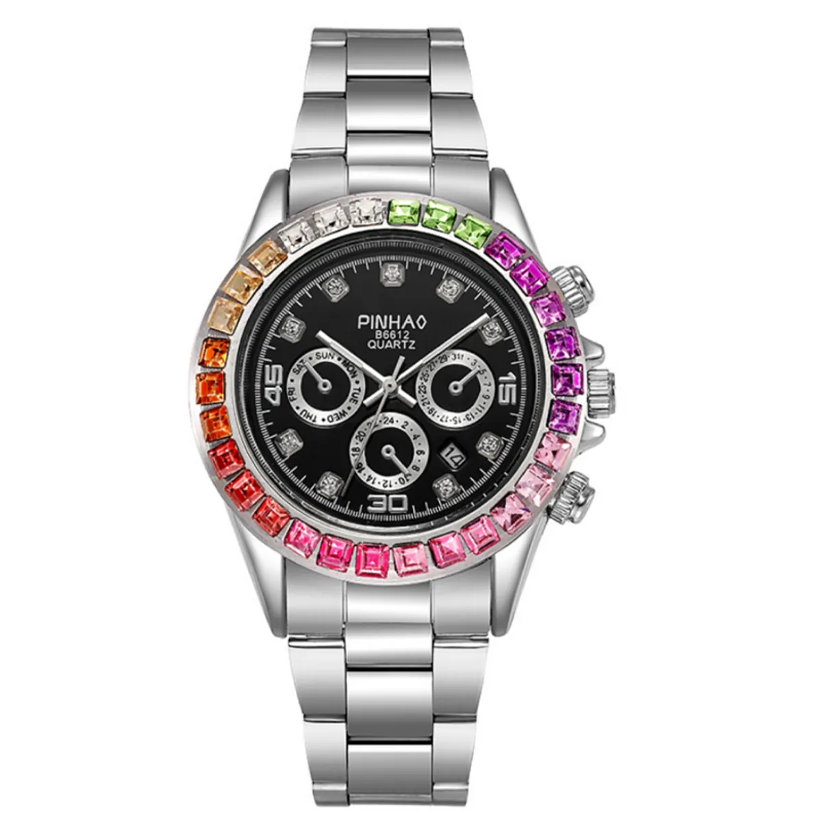 OVOTOUMI - Toumi CD reloj mecánico de gran dial impermeable - Black