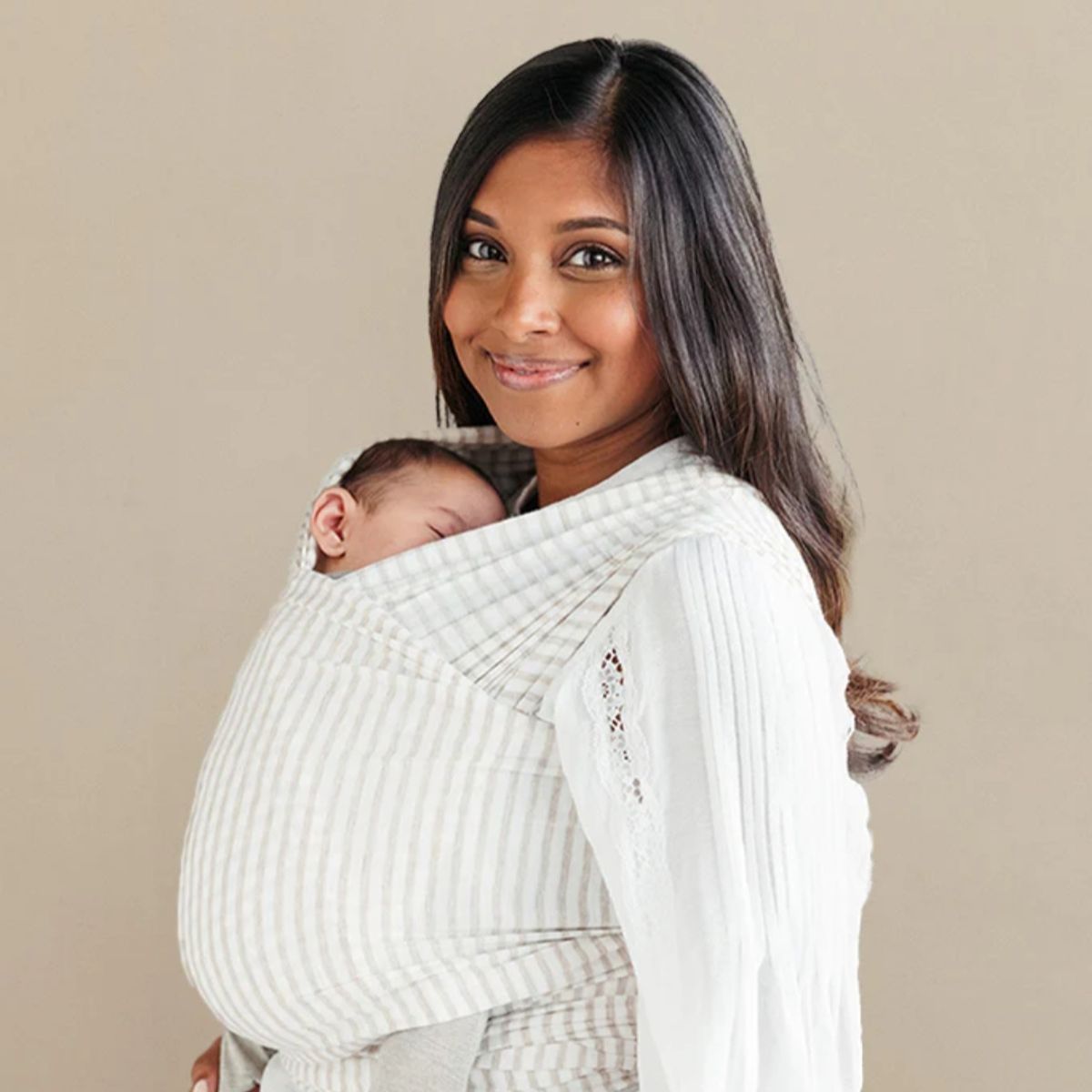 GENERICO - Fular NEW BORN Nemito 100% algodón STRIPES FINO GRIS