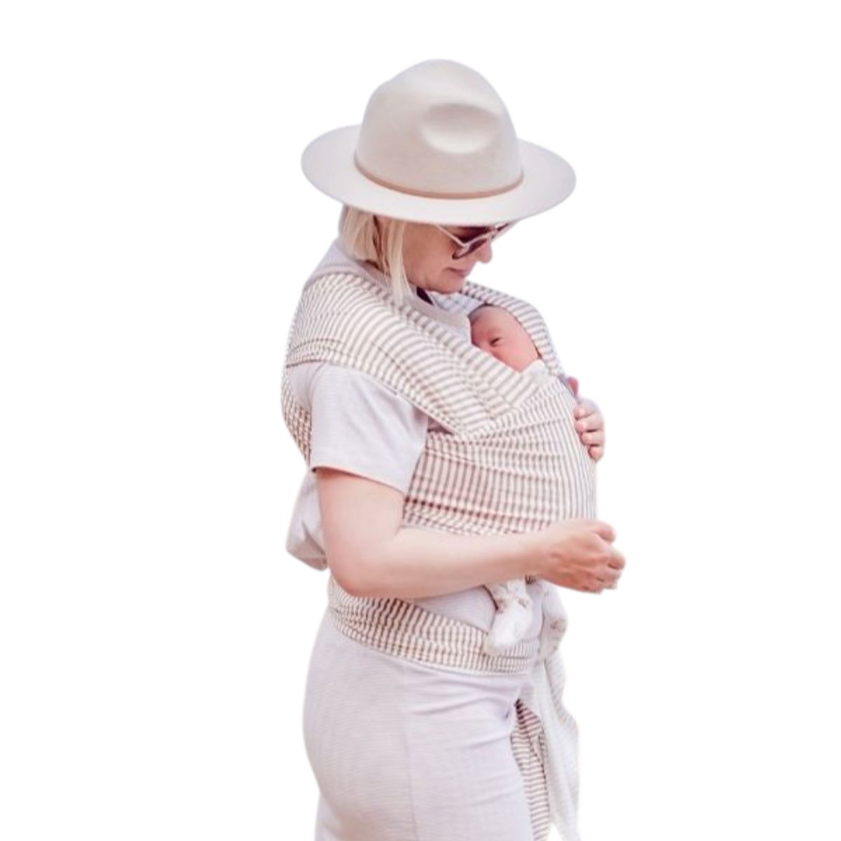 GENERICO - Fular NEW BORN Nemito 100% algodón STRIPES FINO ROSA