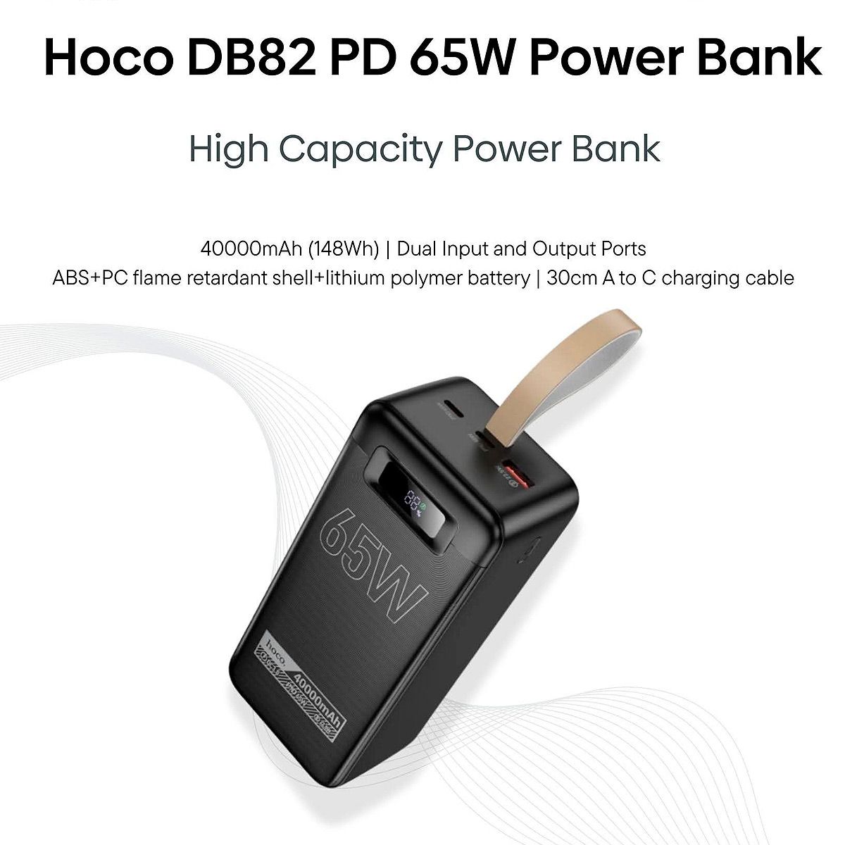 HOCO - Power Bank Hoco Db82 Carga Rapida Portatil 65w  40000mah