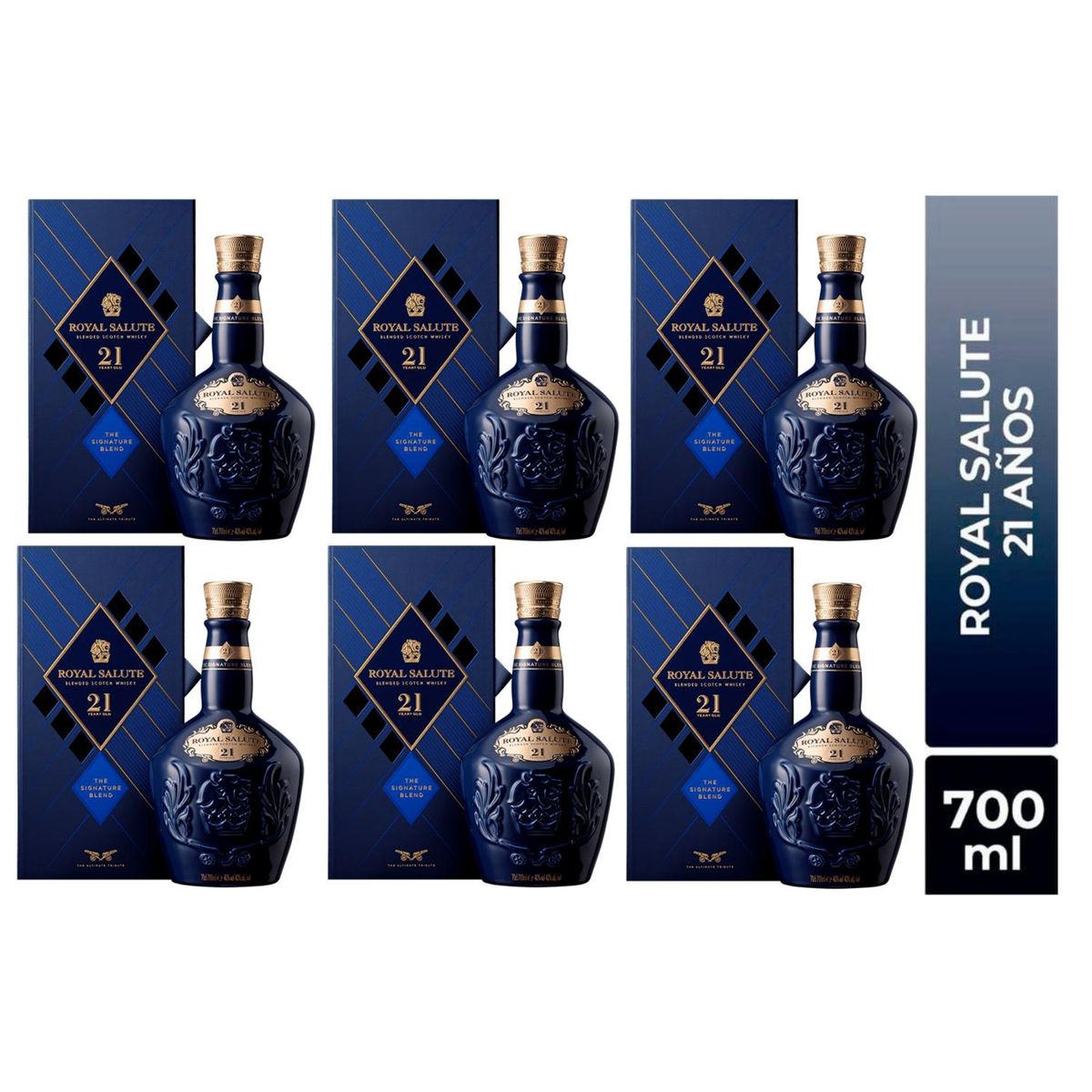CHIVAS REGAL - WHISKY ROYAL SALUT 21 AÑOS 700ml - 6 UND