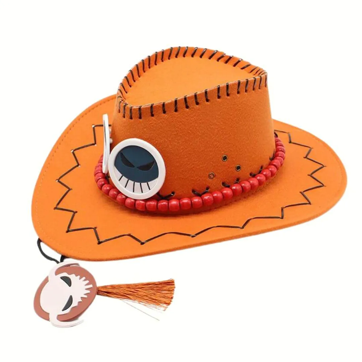 GENERICO - Sombrero Ace One Piece Luffy - Niños y Adultos