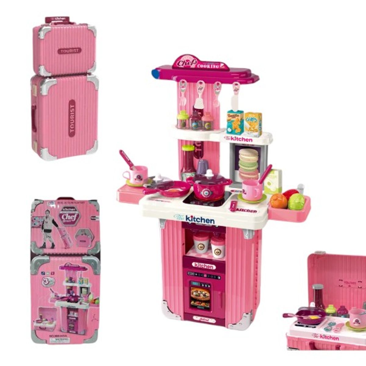 GENERICO - Maleta De Chef Infantil  3 en 1 Niña